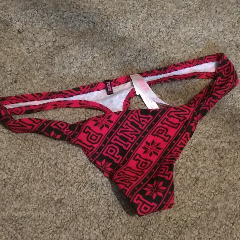 Pink red panties.